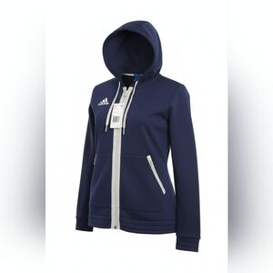 Adidas Women's Navy Hoodie with White Accents